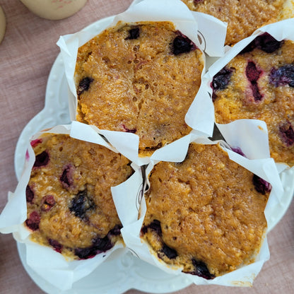 Muffin de Frambuesa y Arándanos
